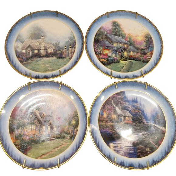 Vintage Thomas Kinkade Lenox Plate Limited Edition Twilight Cottages Numbered - Picture 1 of 12